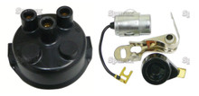Ignition Tune-Up Kit & Distributor Cap for John Deere 2-Cylinder Tractors w/ Delco (Terminals Parallel to Clips)