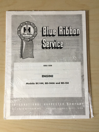 IH International Harvester BC144 BD144 BD154 Engine Service Manual