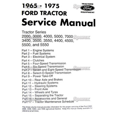 Factory/OEM Shop Service Manual Ford '65-75 Tractor   
