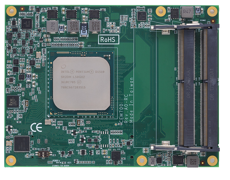 COM Express Type 7 Basic Module with Intel Xeon D-1500 & Pentium Processor  D1500 - Copperhill