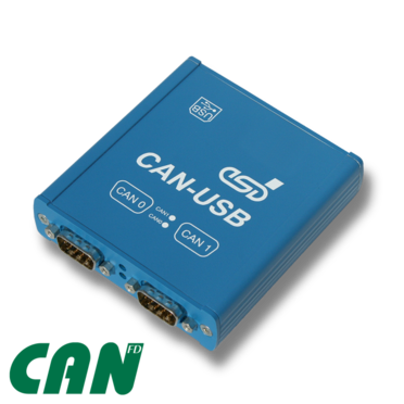 CAN-USB/400-FD by esd electronics - CAN Bus USB Module With Two Isolated High-Speed CAN FD Interfaces