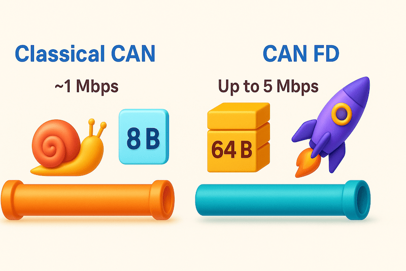 Classical CAN and CAN FD Comparison