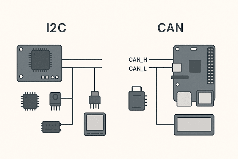Comparing I2C and CAN Bus Protocols in Embedded Systems