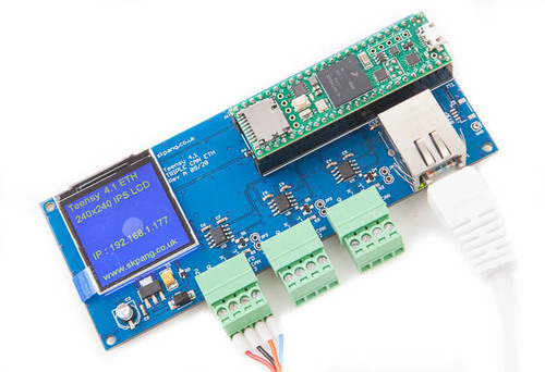 Copperhill technologies - Teensy 4.1 Triple CAN Bus Board with 240x240 LCD and Ethernet