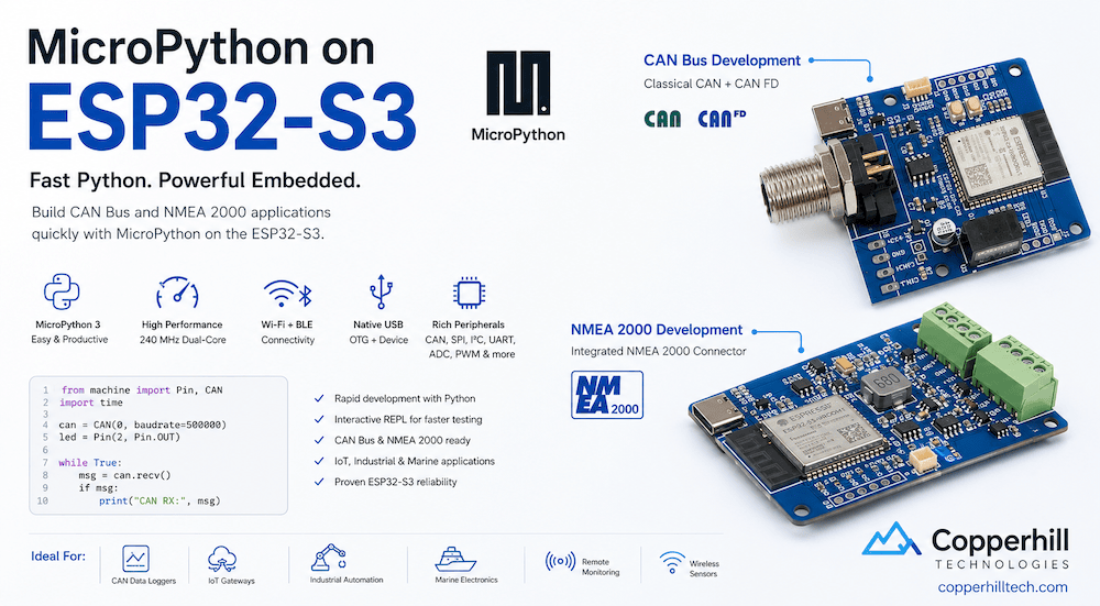 ESP32-S3 MicroPython Programming for CAN Bus and NMEA 2000