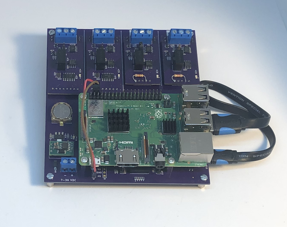 Galvanically Isolated Quad Channel CAN/CAN-FD to USB Gateway With Raspberry Pi