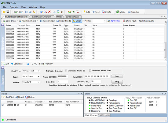 GCAN USBCAN-II Pro - ECAN Tools for Windows