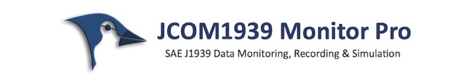 JCOM1939 Monitor Pro - SAE J1939 Data Monitoring, Recording & Simulation