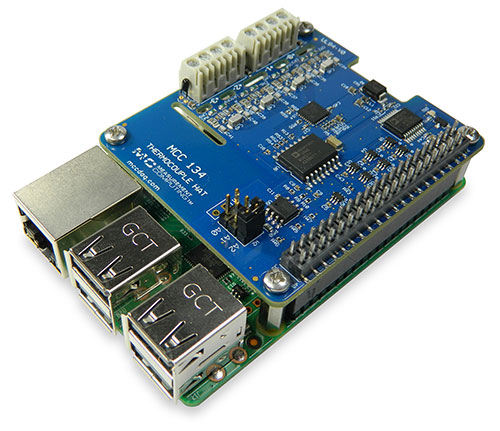 Measurement Computing MCC-134 Thermocouple Measurement HAT for Raspberry Pi