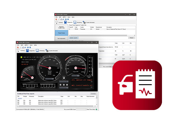 PCAN-OBD-2 Viewer - Windows Software for the Presentation and Processing of OBD-2 Data