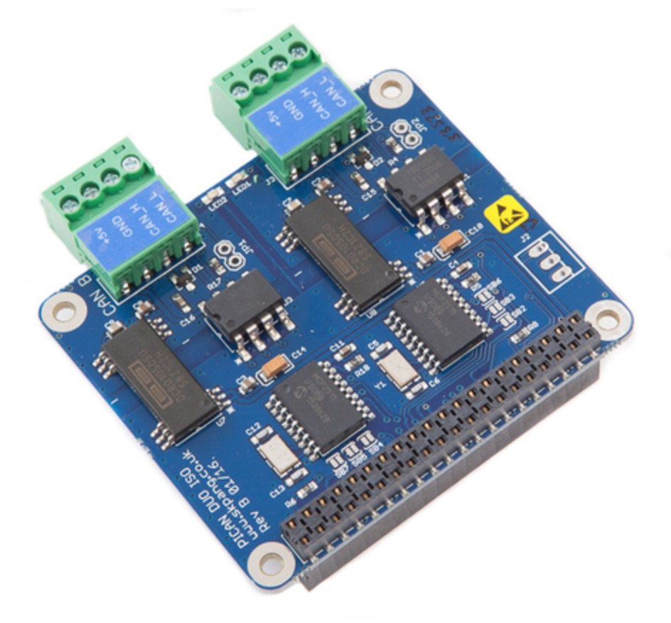 PiCAN2 Duo Isolated CAN-Bus Board for Raspberry Pi 2/3 And B+