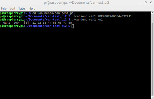 PiCAN2 Duo CAN Bus Board for Raspberry Pi - Functionality Test - Copperhill
