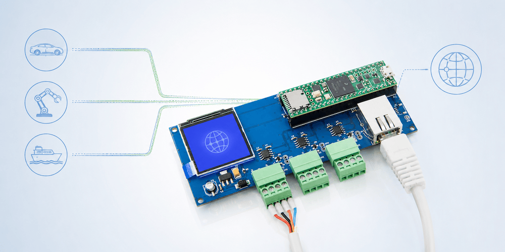Teensy 4.1 Triple CAN Bus Board with Ethernet and LCD