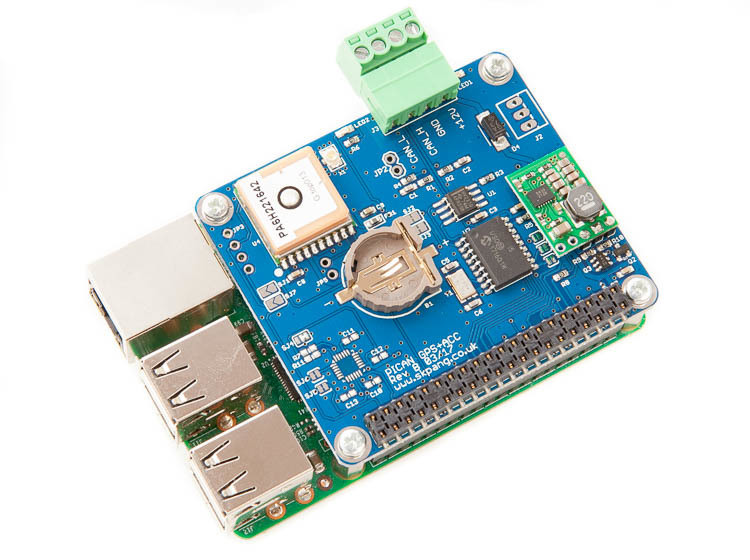 PiCAN with GPS CAN Bus Board With SMPS for Raspberry Pi 3
