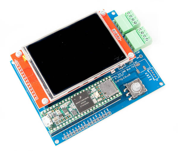 Teensy 3 6 Can Bus Fd Demo Board With 2 8 Tft Lcd
