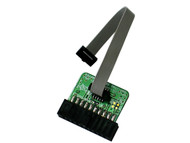Plug-in adapter for ARM-USB-OCD, ARM-USB-OCD-H, ARM-USB-TINY, ARM-USB-TINY-H which allows boards with small 10-pin 0.05 inch step connector to be programmed/debugged.