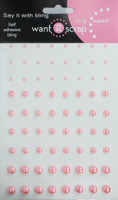 72 Count - Pink Pearls - Self Adhesive