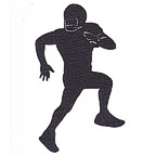 Football Player Sillouette - Laser detailed