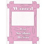 Wanted for Stealing Hearts - Soft pink extra large design