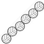 Volleyball Vertical Title Strip