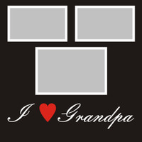 I Heart Grandpa - 12x12 Overlay