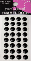 Enamel Dots 8mm Stone Size - Black