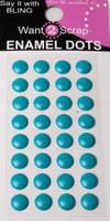 Enamel Dots 8mm Stone Size - Turquoise