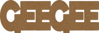 GeeGee - Chipboard Word - 7 1/2" x 2 1/2"