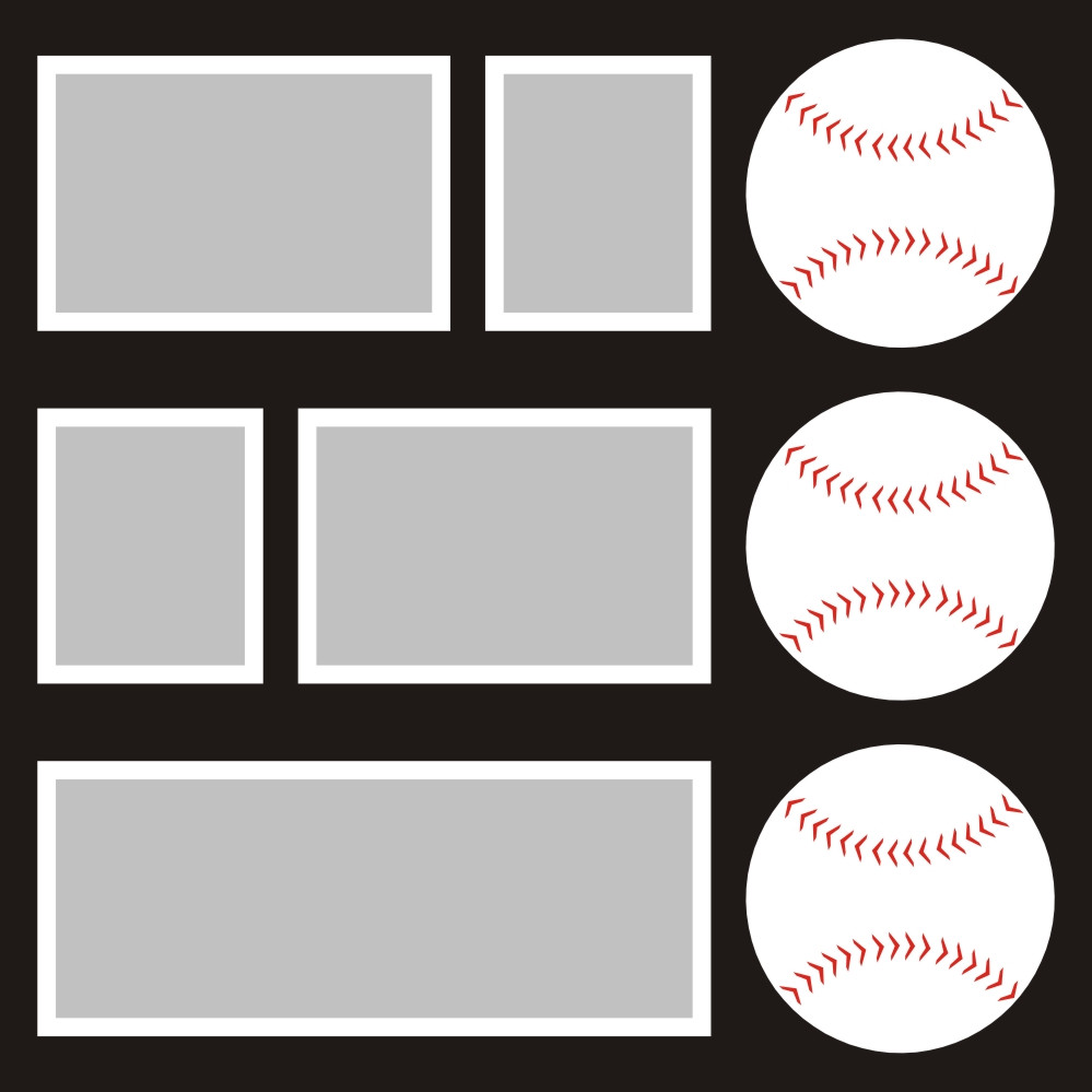 Baseballs 12x12 Overlay Want2Scrap