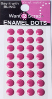 Enamel Dots 8mm Stone Size - Hot Pink