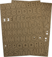 Chubba Bubba - Chipboard Alphabet
