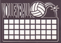 Volleyball with Net - Die Cut