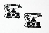 Vintage Phone Silhouette - Card Sized (2 Pack)