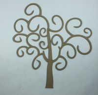 Fancy Swirls Tree Large - Chipboard Embellishment