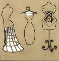 Dress Form Set - Chipboard Embellishment