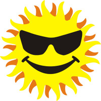 Sun with Happy Face - Laser Die Cut