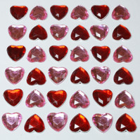 Bling Hearts - Pink and Red Rhinestones