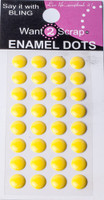 Enamel Dots 8mm Stone Size - Yellow