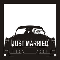 Just Married - 12x12 Overlay