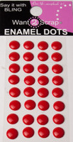 Enamel Dots 8mm Stone Size - Red