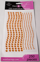 250 Count Rhinestones Orange