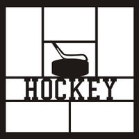 Hockey with Puck and Stick - 12x12 Overlay
