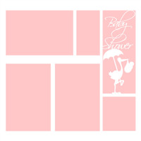 Baby Shower - Pink - 12x12 Overlay