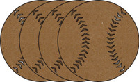 Baseballs 4 Pack - Chipboard Shapes