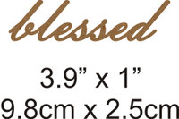Blessed - Beautiful Script Chipboard Word