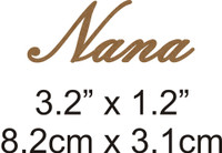 Nana - Beautiful Script Chipboard Word