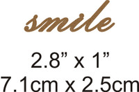 Smile - Beautiful Script Chipboard Word