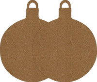 Ornaments Large Round 4" 2 Pack - Chipboard Shapes