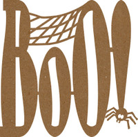 Boo with Spider Chipboard Embellishment