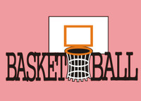 Basketball Backboard with Text Die Cut